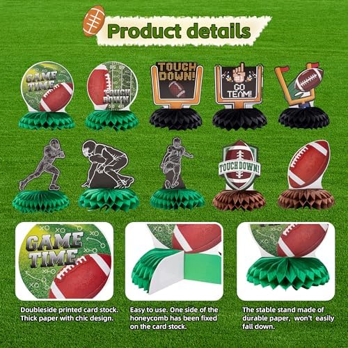 Football Party Table Decorations 10-Pack