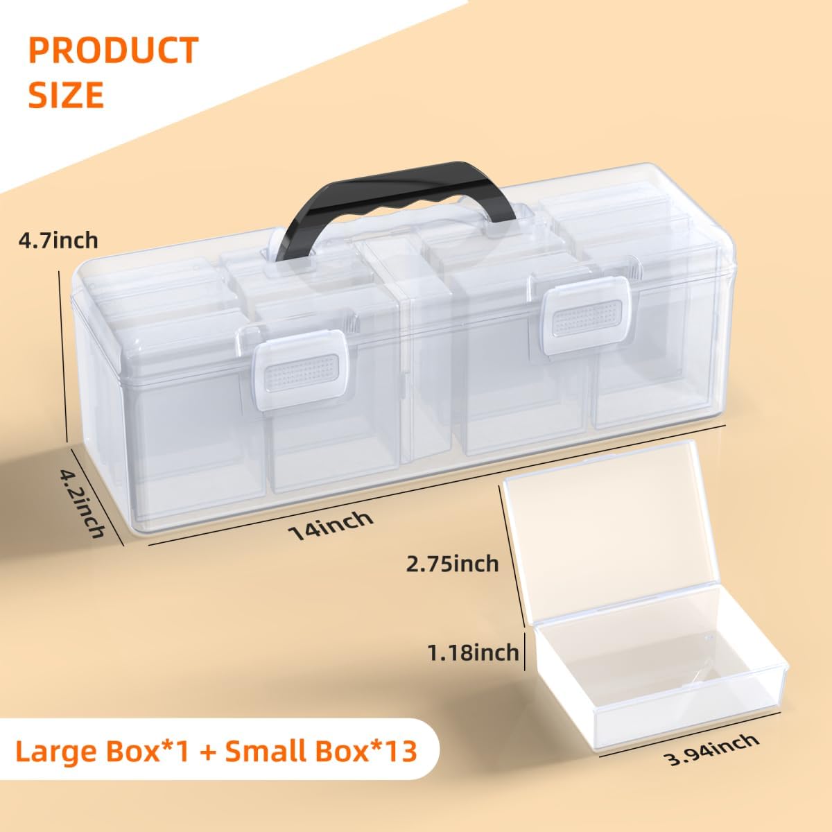 Trading Card Storage Box Set of 14 Durable and Portable