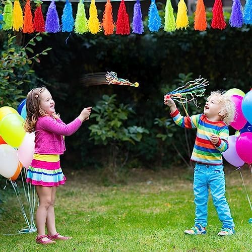 Hungdao 30 Pcs Bouncy Balls with Streamers