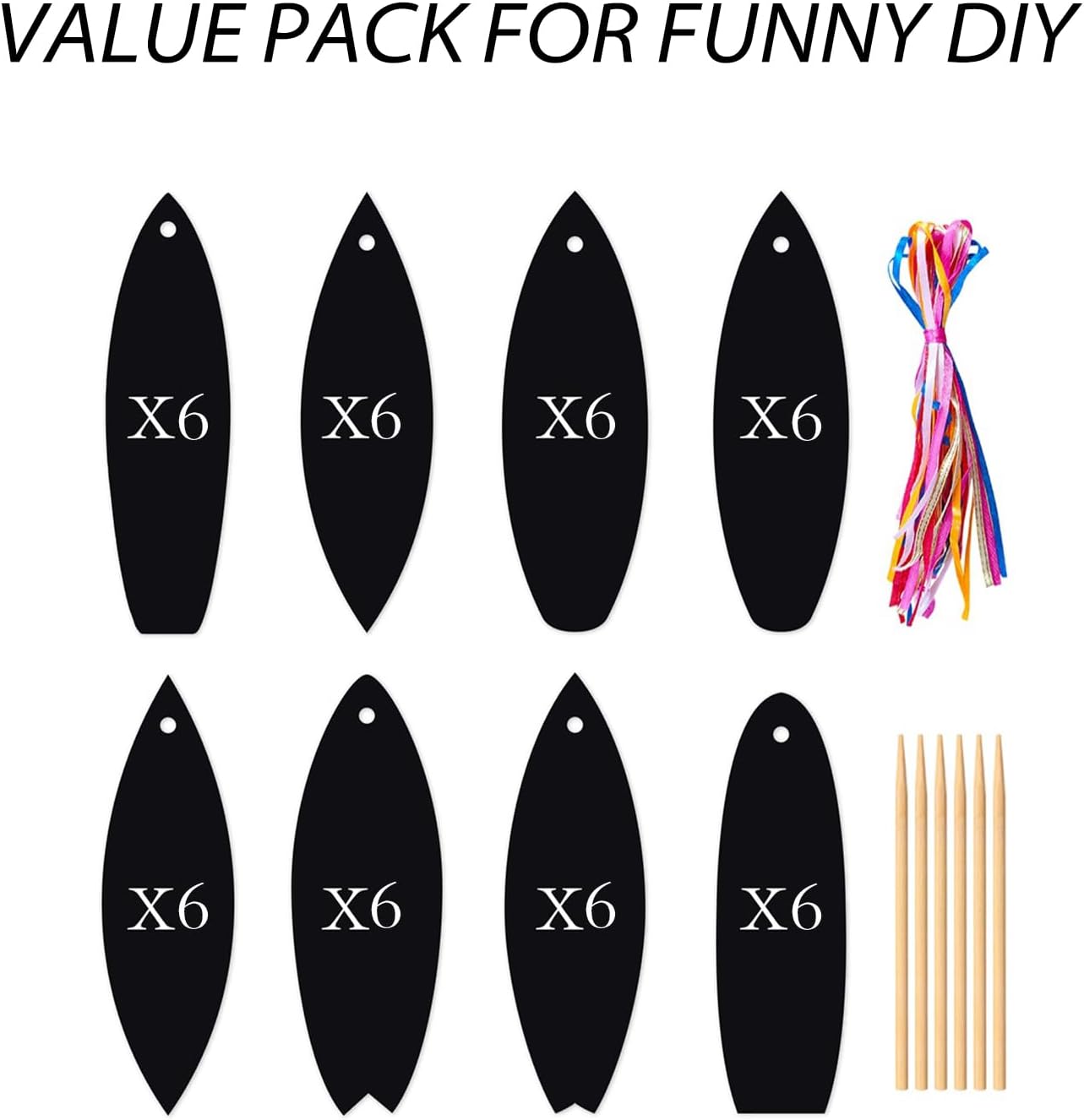 48PCS Rainbow Surfboard Scratch Art Paper for Kids