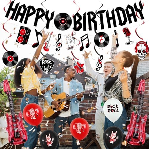 Crenics Rock and Roll Birthday Party Decorations