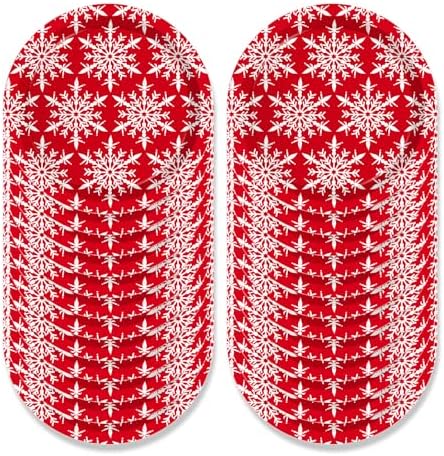 116 Pcs Christmas Snowflake Party Tableware Set for 16 Guests