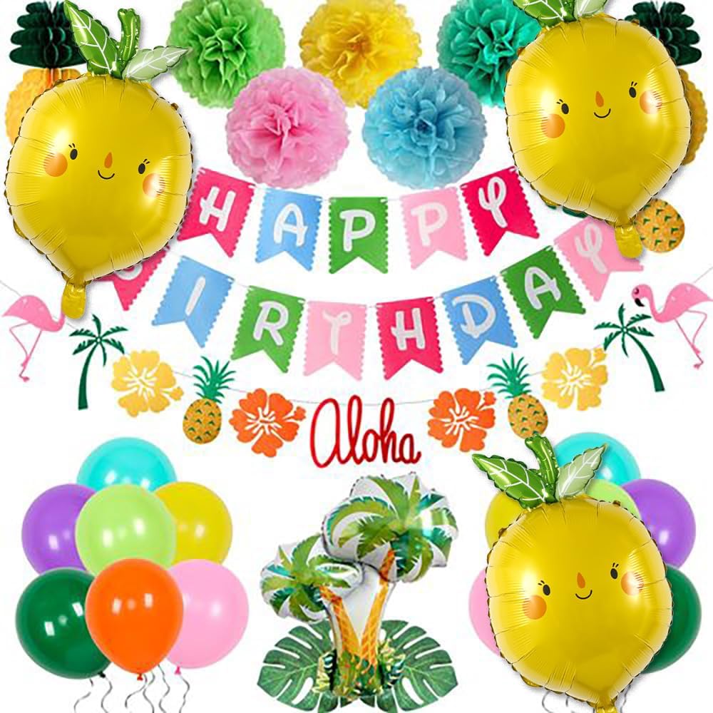 Lemon Foil Balloons 3PCS for Birthday Party Decor