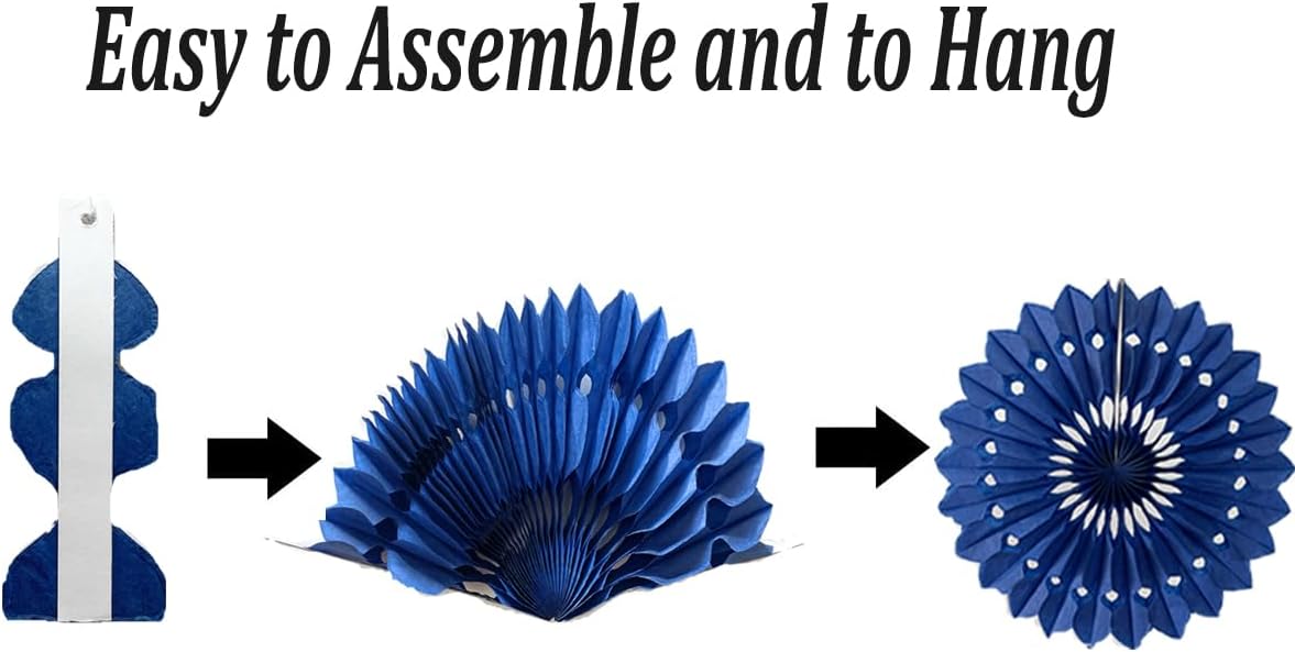 Orange Paper Honeycomb Fans Decor Kit 12pcs