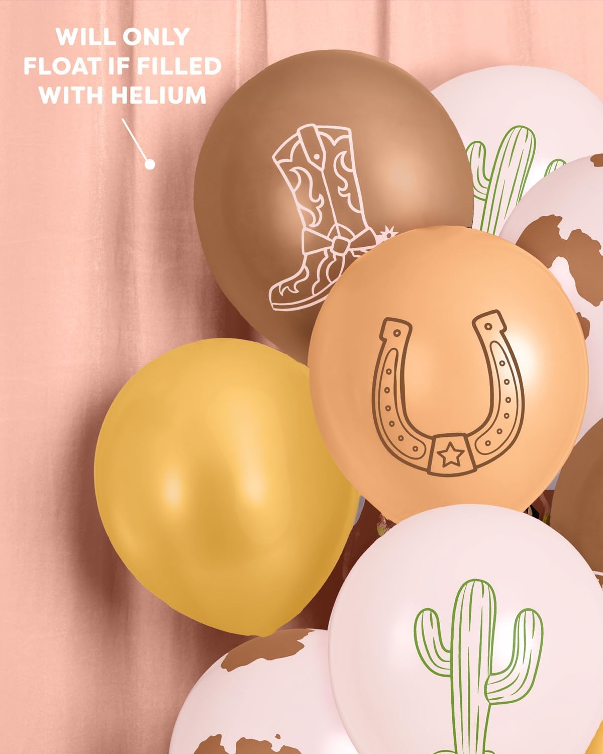 Xo Fetti Western Balloons 25pk 12 Inch Party Decor