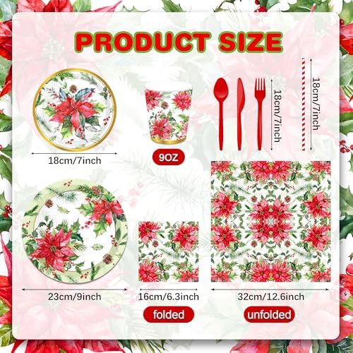 116 Pcs Christmas Leaves Party Decorations Set