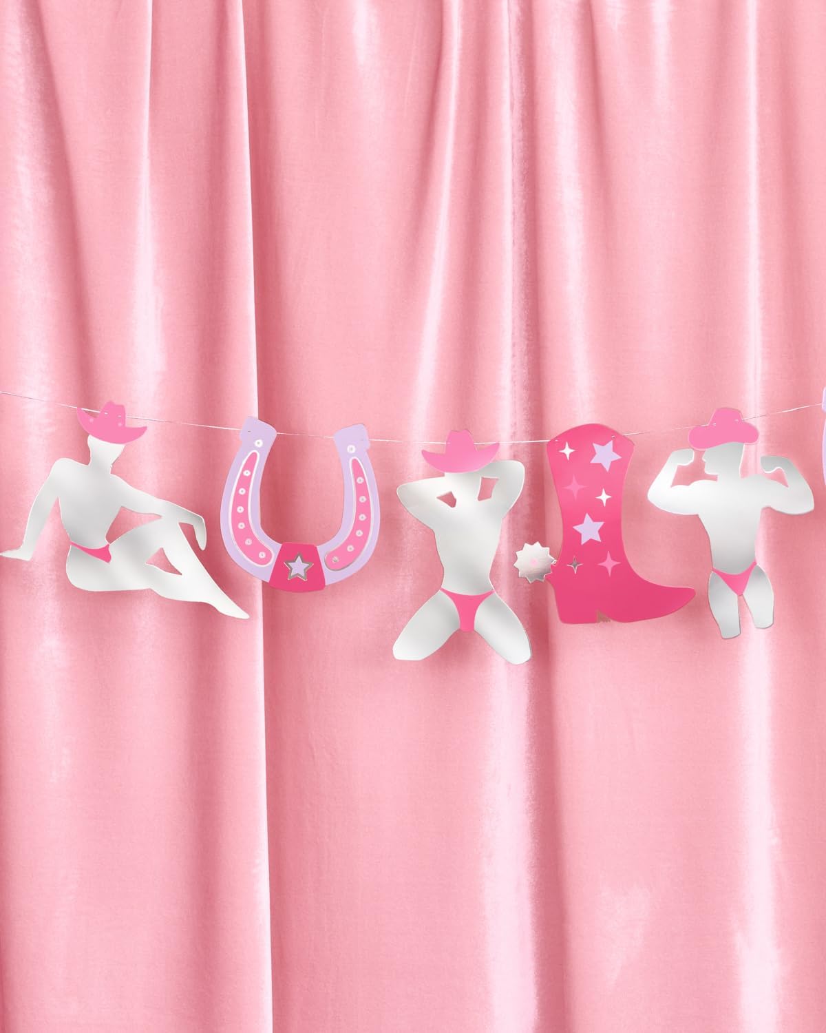 Xo Fetti Bachelorette Cowboy Dancer Foil Banner 5 Ft