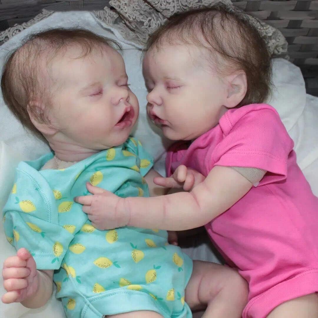 iCradle Lifelike Reborn Baby Doll 18 Inch Twin Set