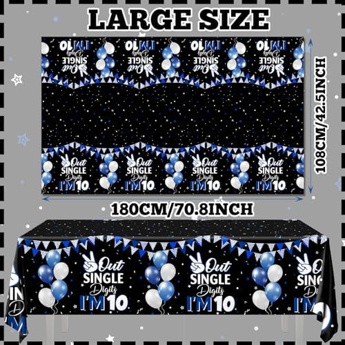10th Birthday Decorations for Boys 3pcs Tablecloths