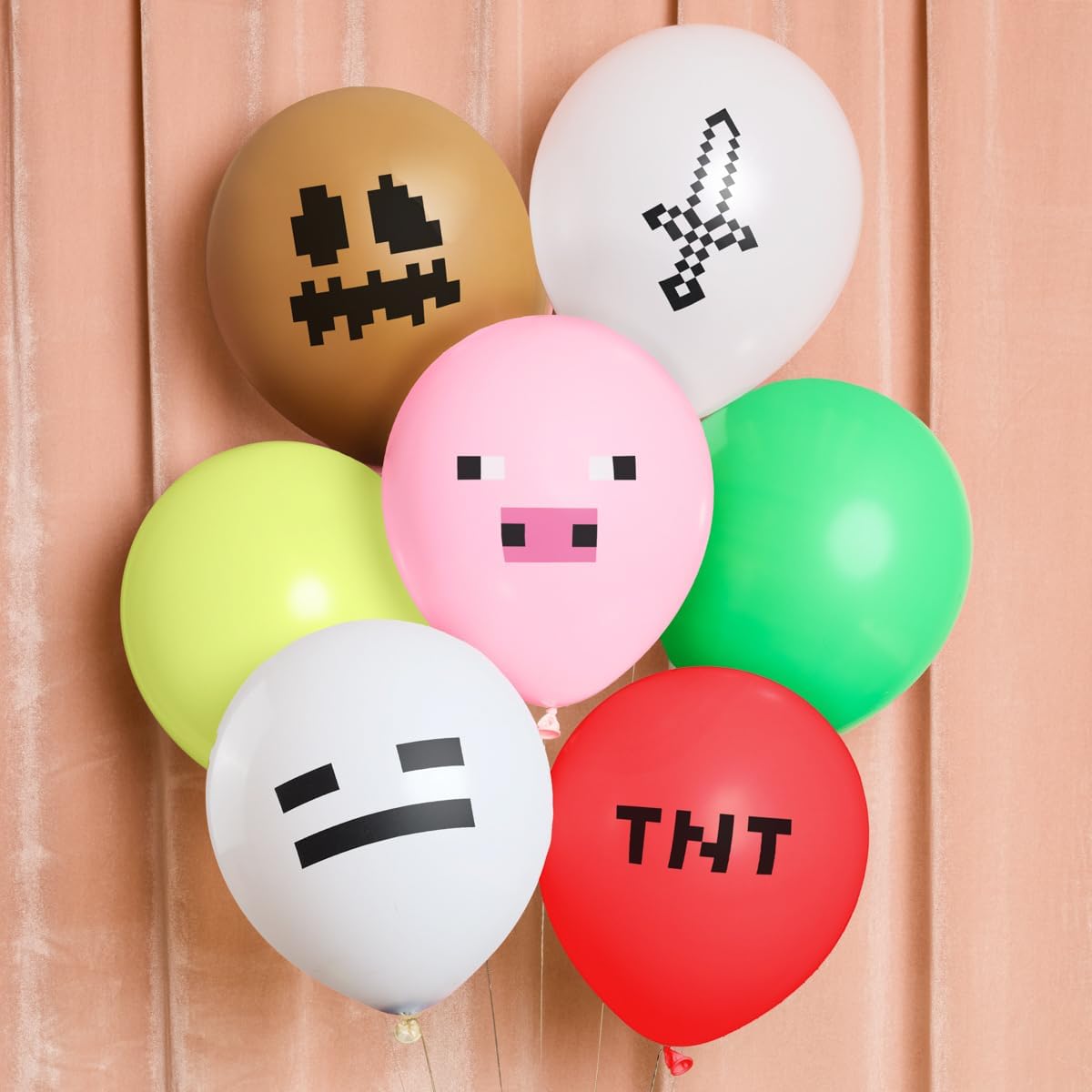 Xo Fetti Mining Video Game Balloons 25pk 12 Inch