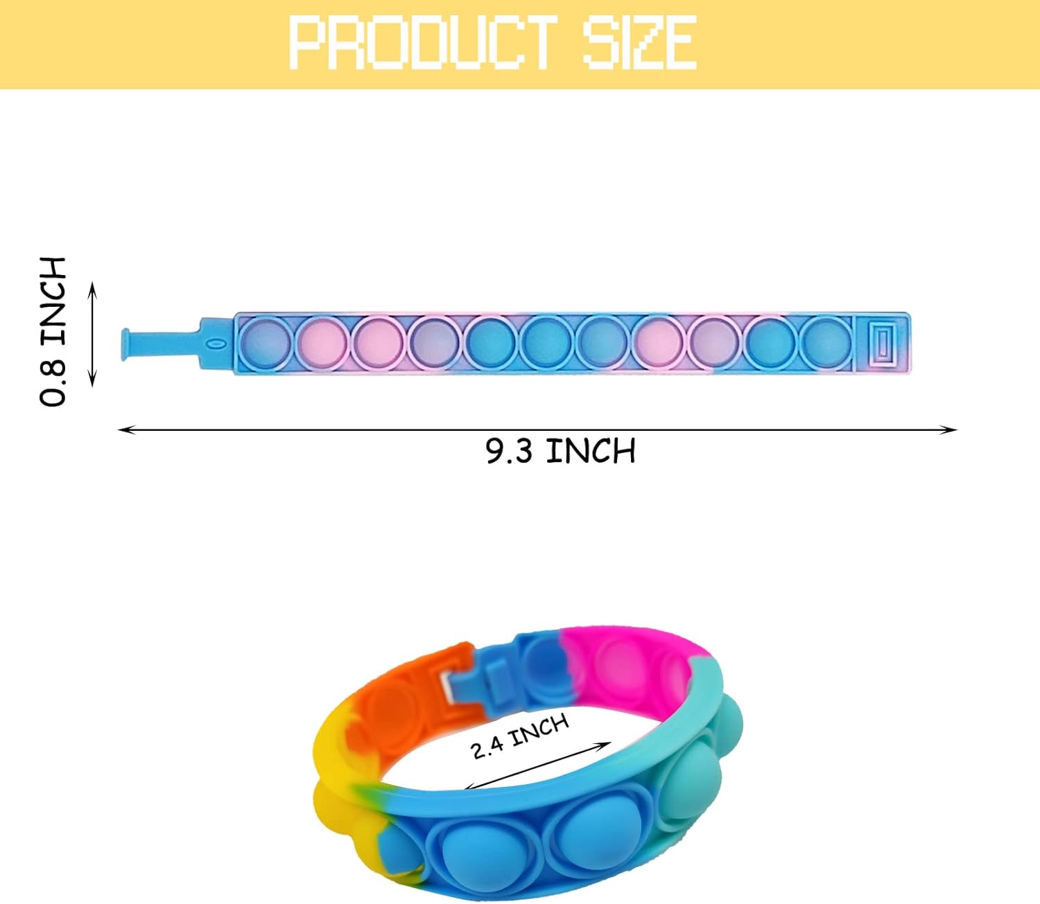 60 Pcs Pop Bubble Fidget Toy for Stress Relief