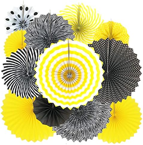 Yellow Bee Party Hanging Decorations 12pc