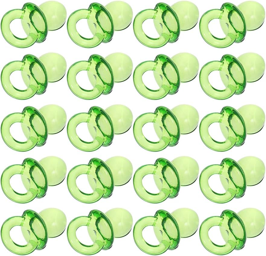 Toyvian 100 Pcs Mini Pacifier Clear Acrylic Ornaments