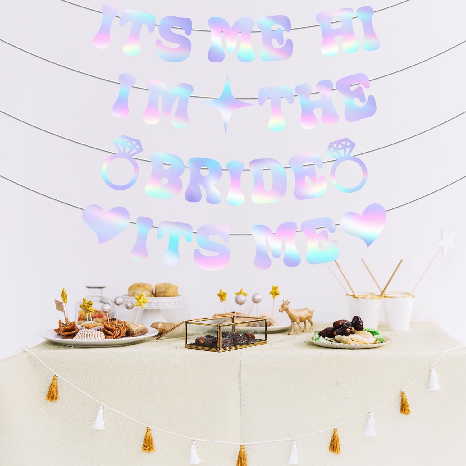 Pre-Strung Glitter Bachelorette Party Decorations