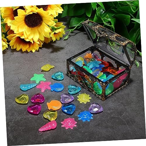 KESYOO Pirate Treasure Chest Pool Toy Diving Gems