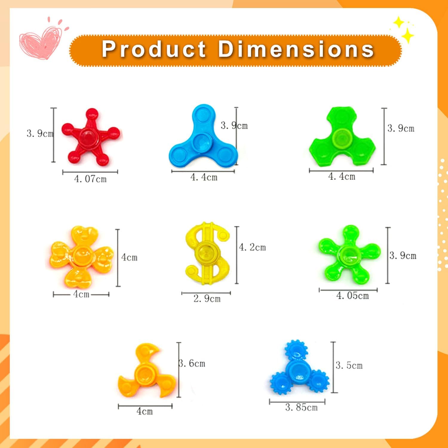 70 Pack Mini Fidget Spinners Stress Relief Toys