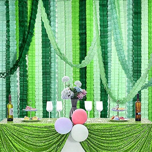 BEISHIDA 12PCS Four Leaf Clover Garland 120ft Green Party Decor