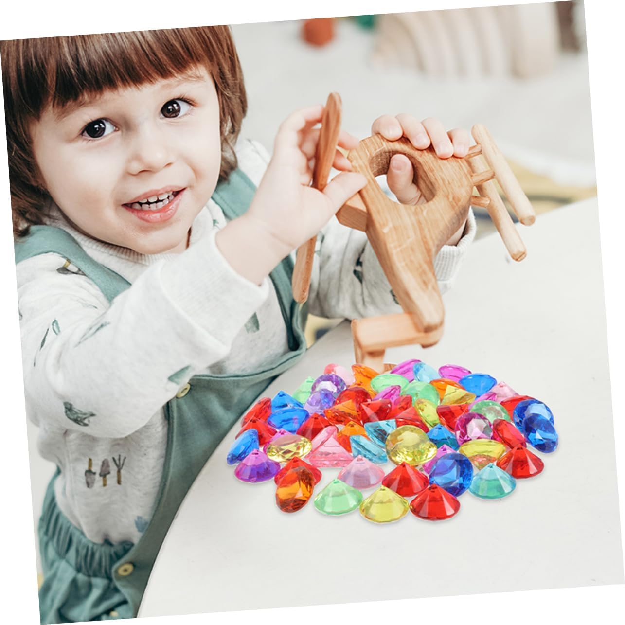 Princess Castle Treasure Chest Plastic Gem Set for Kids