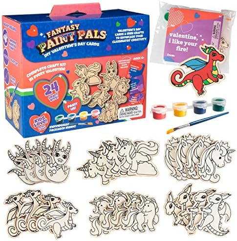Unicorn Dragon Wood Painting Kit 24 Count