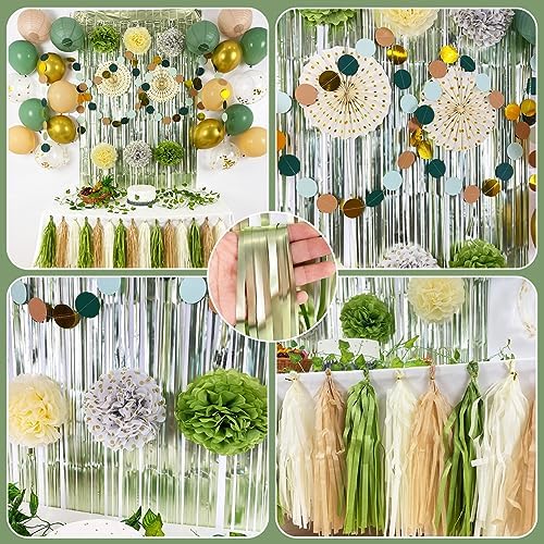 Sage Green Gold Party Decorations 45Pcs Kit