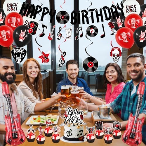 Crenics Rock and Roll Birthday Party Decorations
