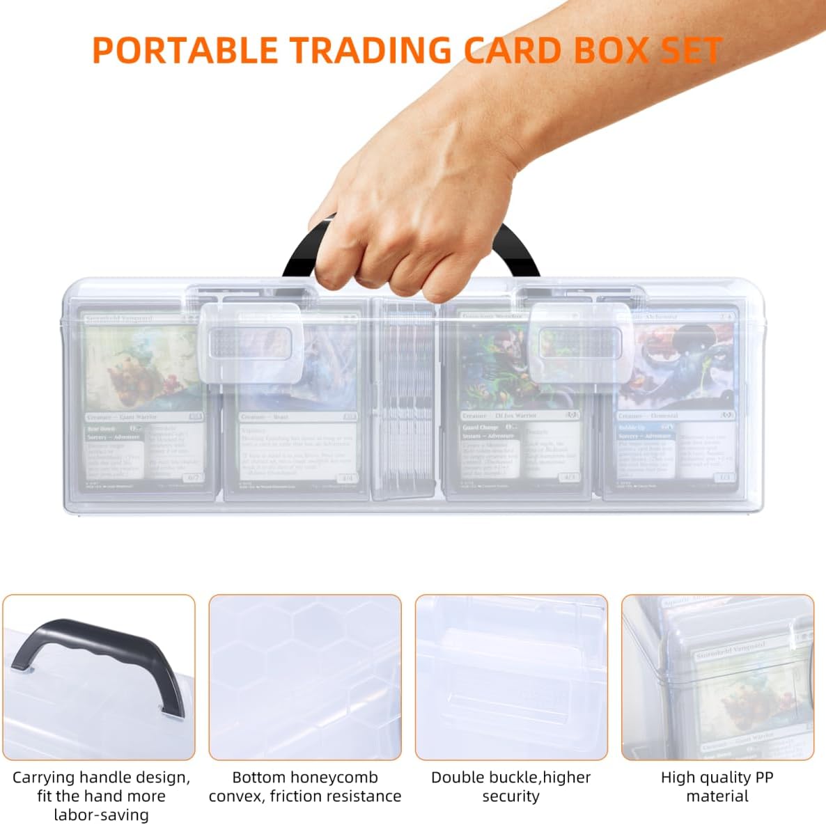 Trading Card Storage Box Set of 14 Durable and Portable