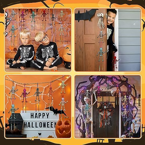 Fennoral 9 Pack Skeleton Wind Chime Kit for Kids