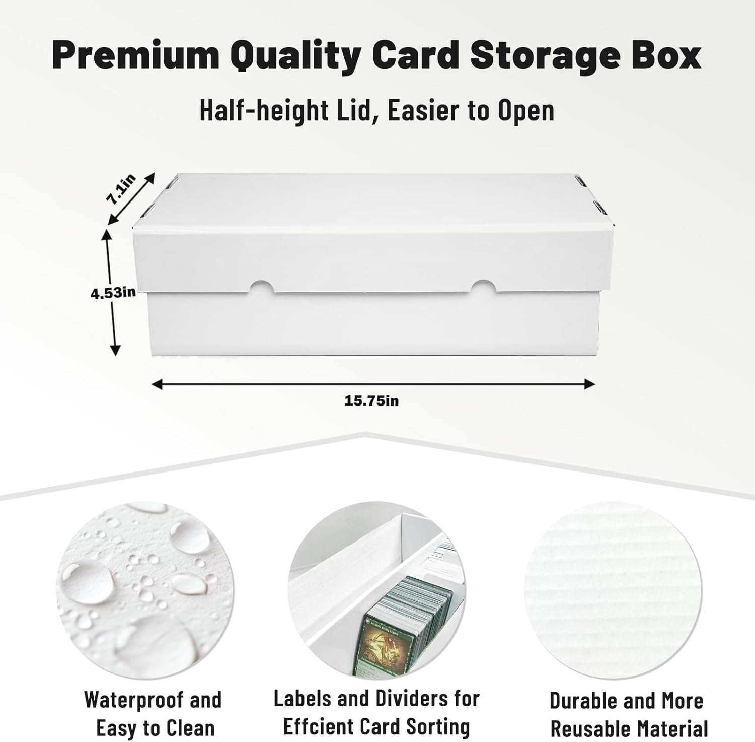 NUMINA 4 Pack 1600 Card Storage Box for Collectible Cards