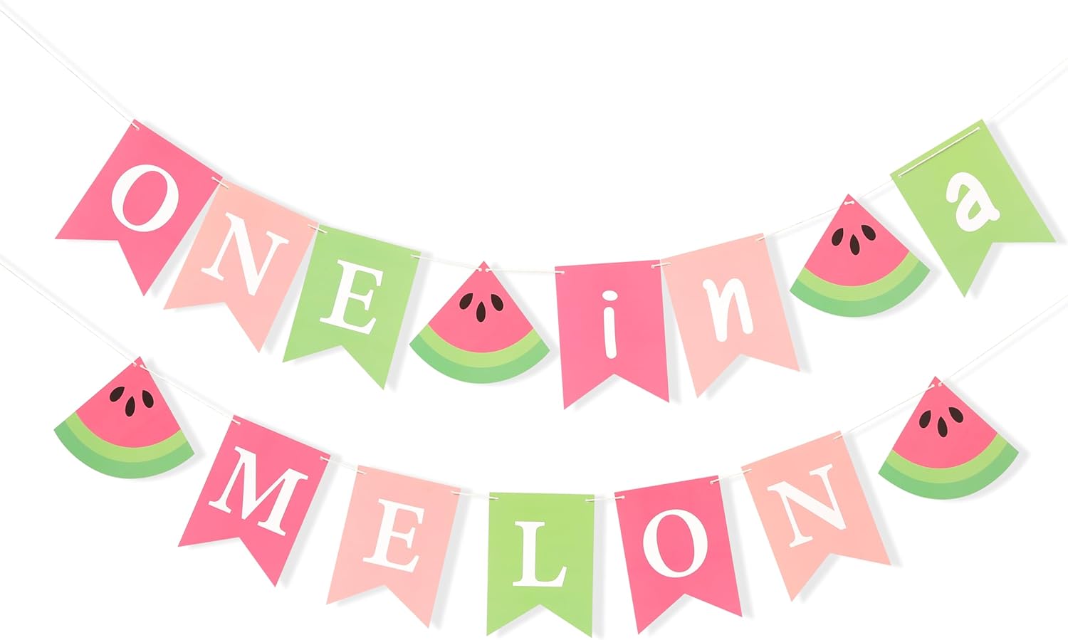 One in a Melon Birthday Banner - Watermelon Party Decoration