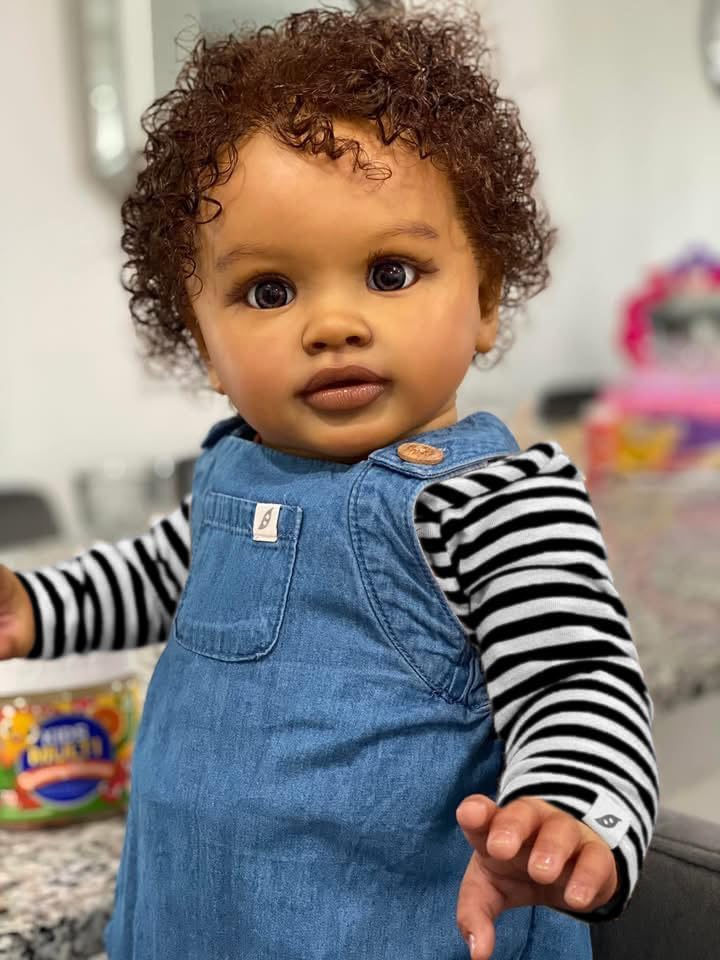 RXDOLL Reborn Baby Doll Black Boy 26 Inch Realistic