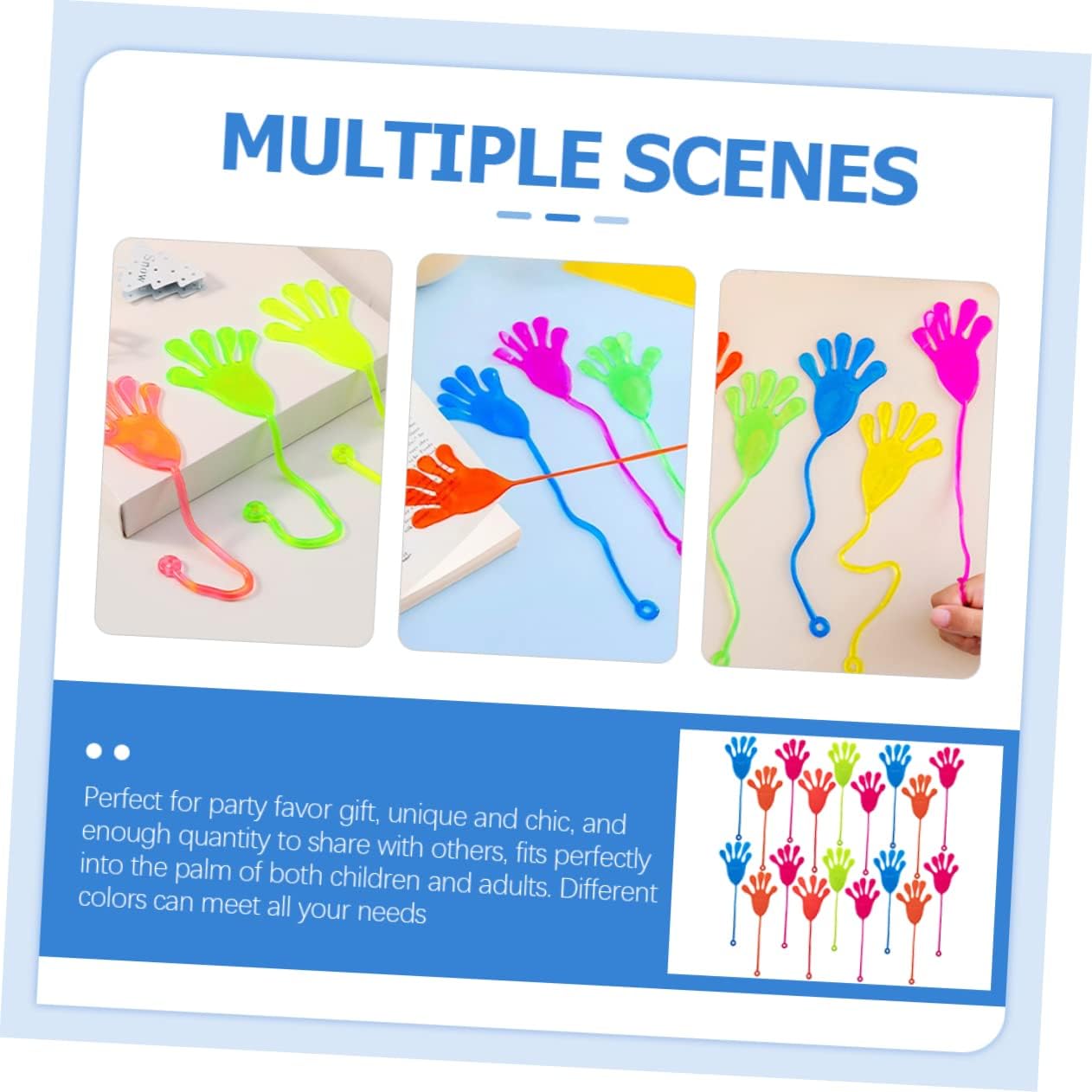 Hemoton 50pcs Elastic Wall Climbing Palm Toys Pack