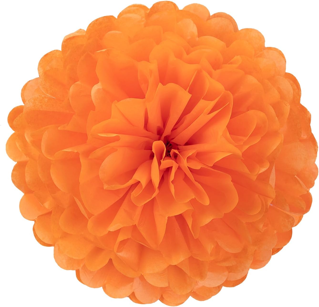 MISU 10 Inch Orange Navy Blue Tissue Paper Pom Poms