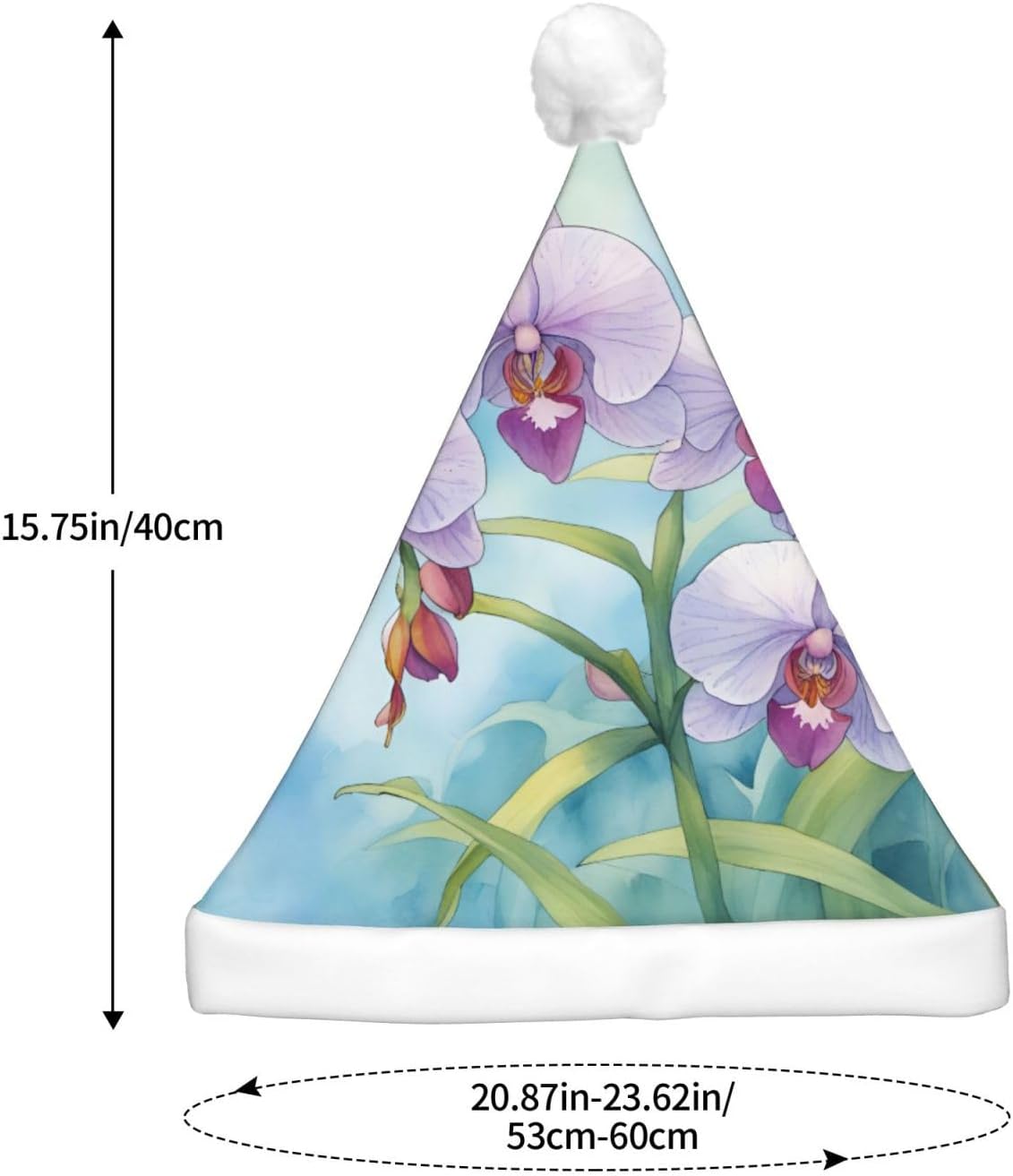 QINZHENG LED Orchid Butterfly Santa Hat for Adults