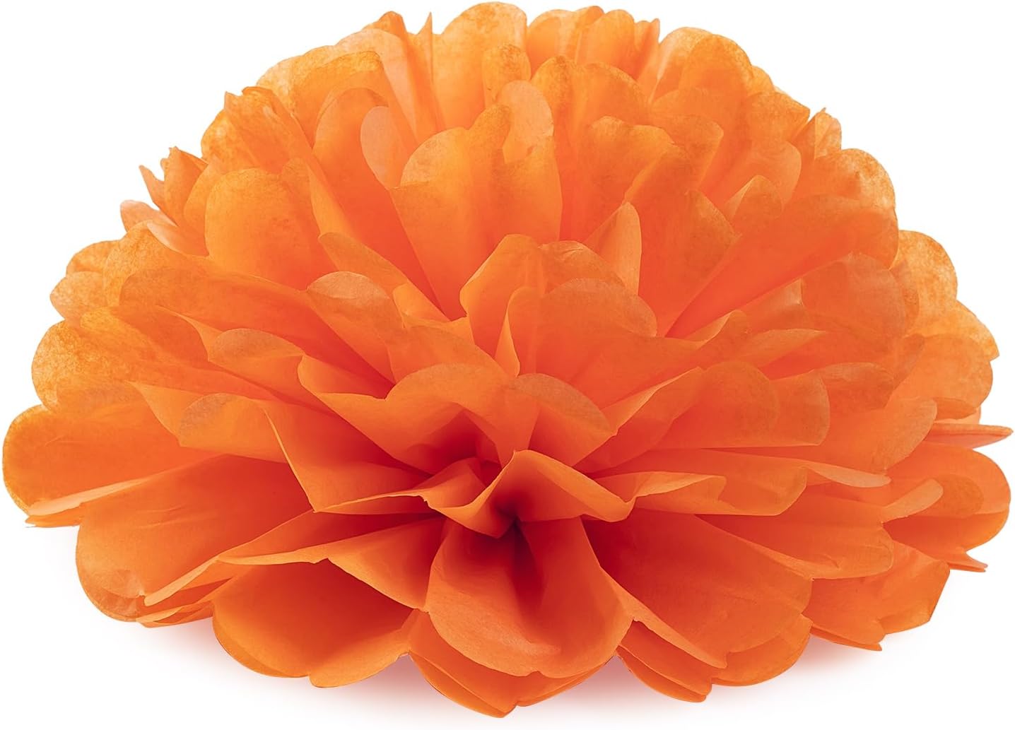 MISU 10 Inch Orange Navy Blue Tissue Paper Pom Poms