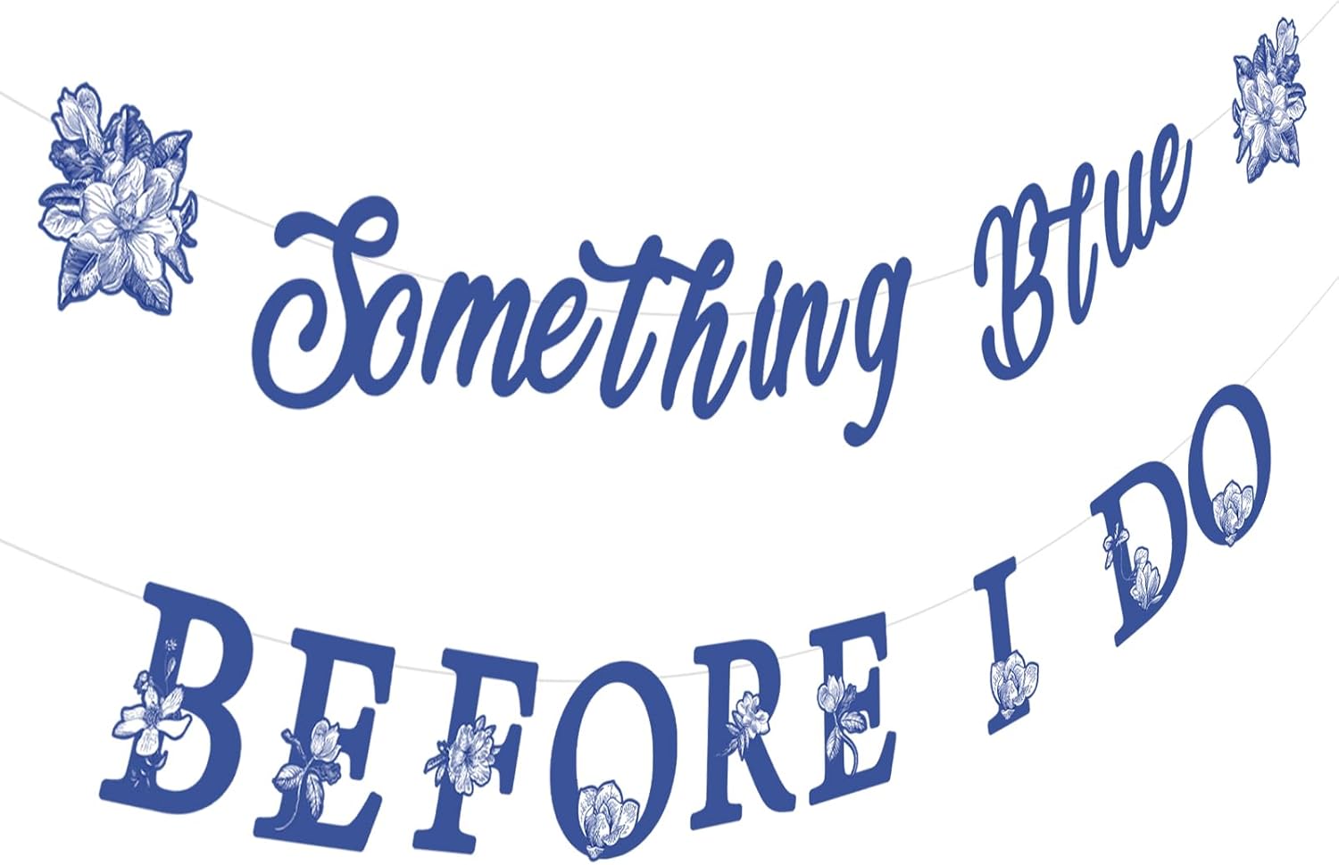Something Blue Before I Do Banner for Bridal Shower