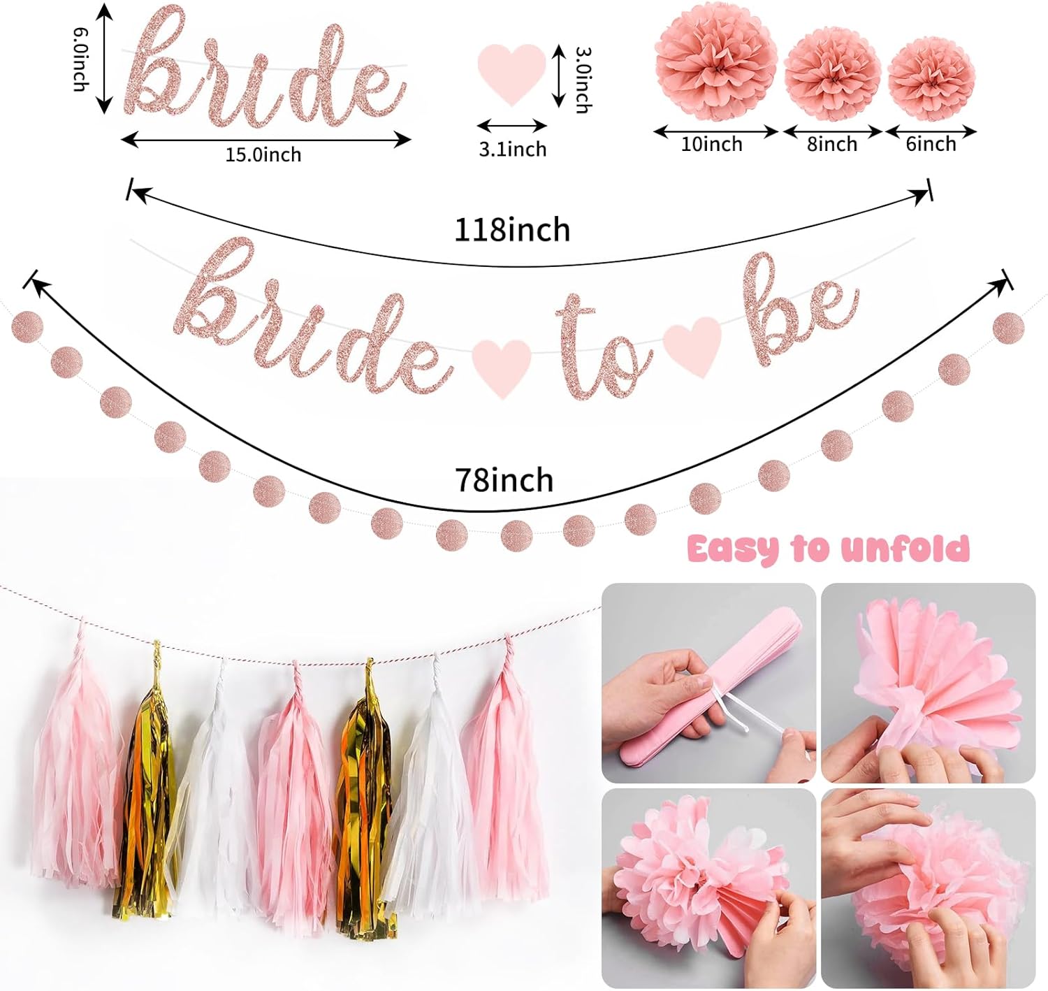 Nisocy Bachelorette Party Decor Banner Set