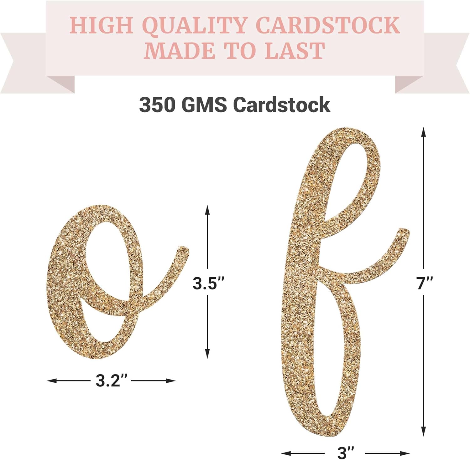 Pre-Strung New Chapter Banner - Gold Glitter Party Decor