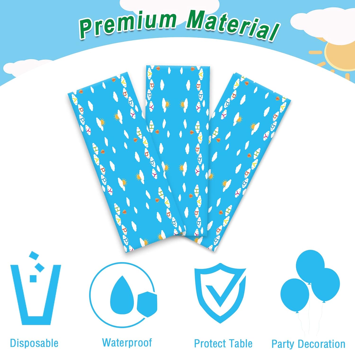 Gisgfim 3 Pcs School Bus Tablecloths Party Decor
