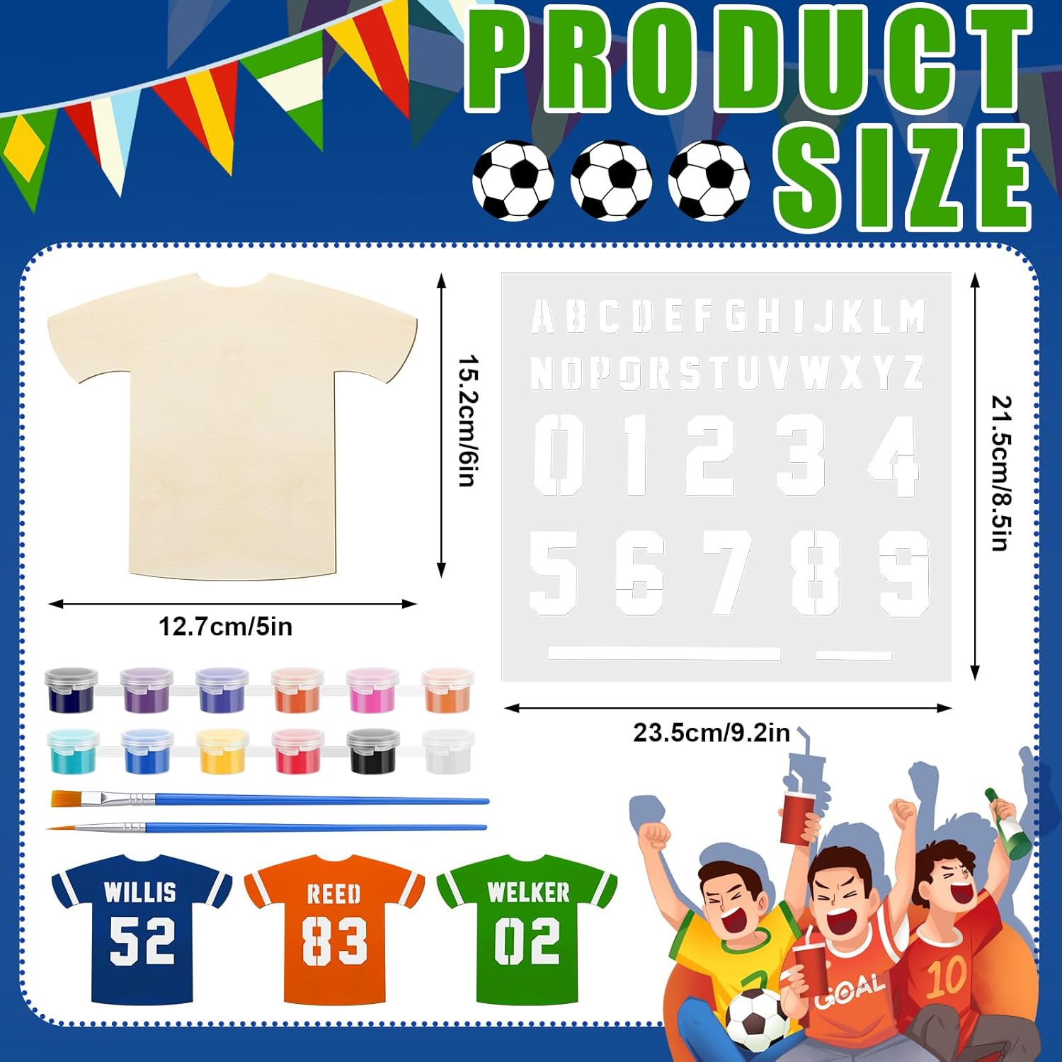 GlikCeil 36 Piece Sports Jersey Craft Kit