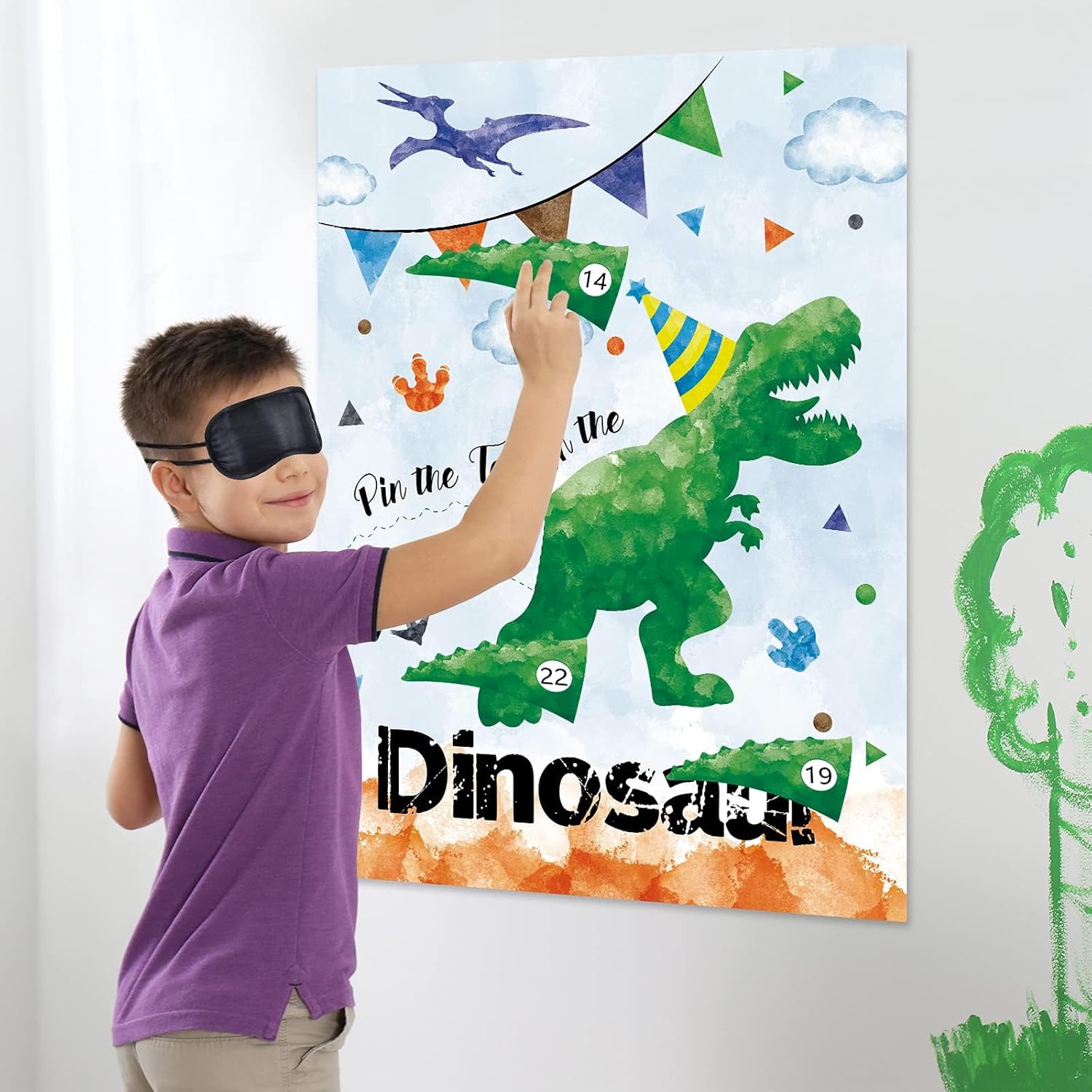 WERNNSAI Dinosaur Tail Game Poster 21x28in