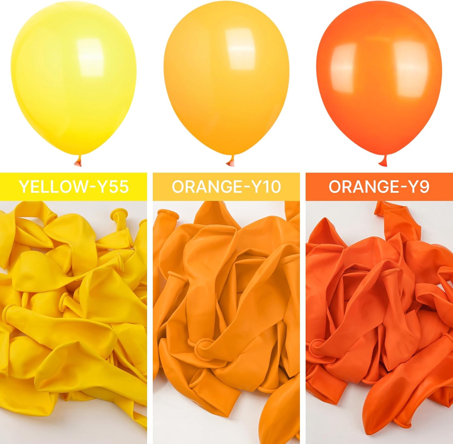 PartyWoo Orange Balloons 142 PCS Garland Arch Kit
