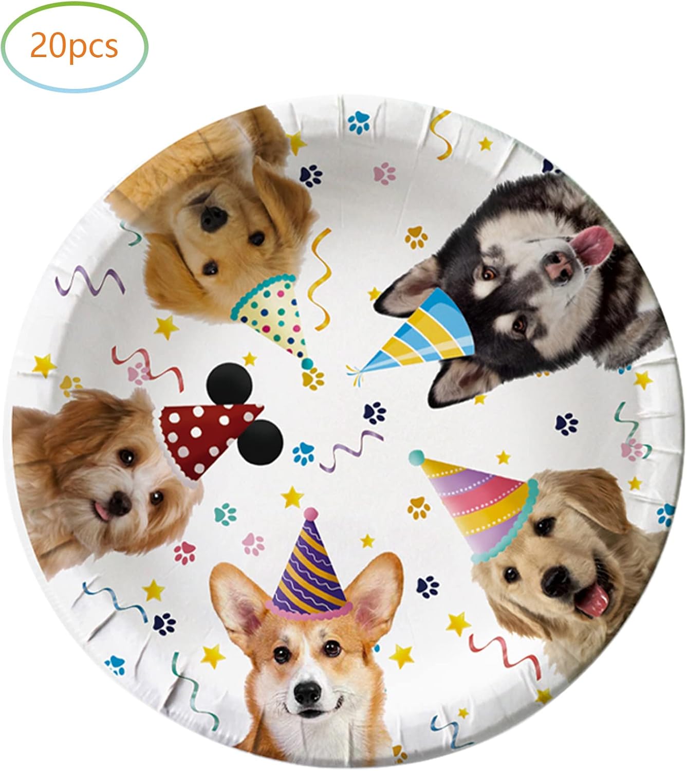 Dog Birthday Party Supplies 20 Plates and 20 Napkins