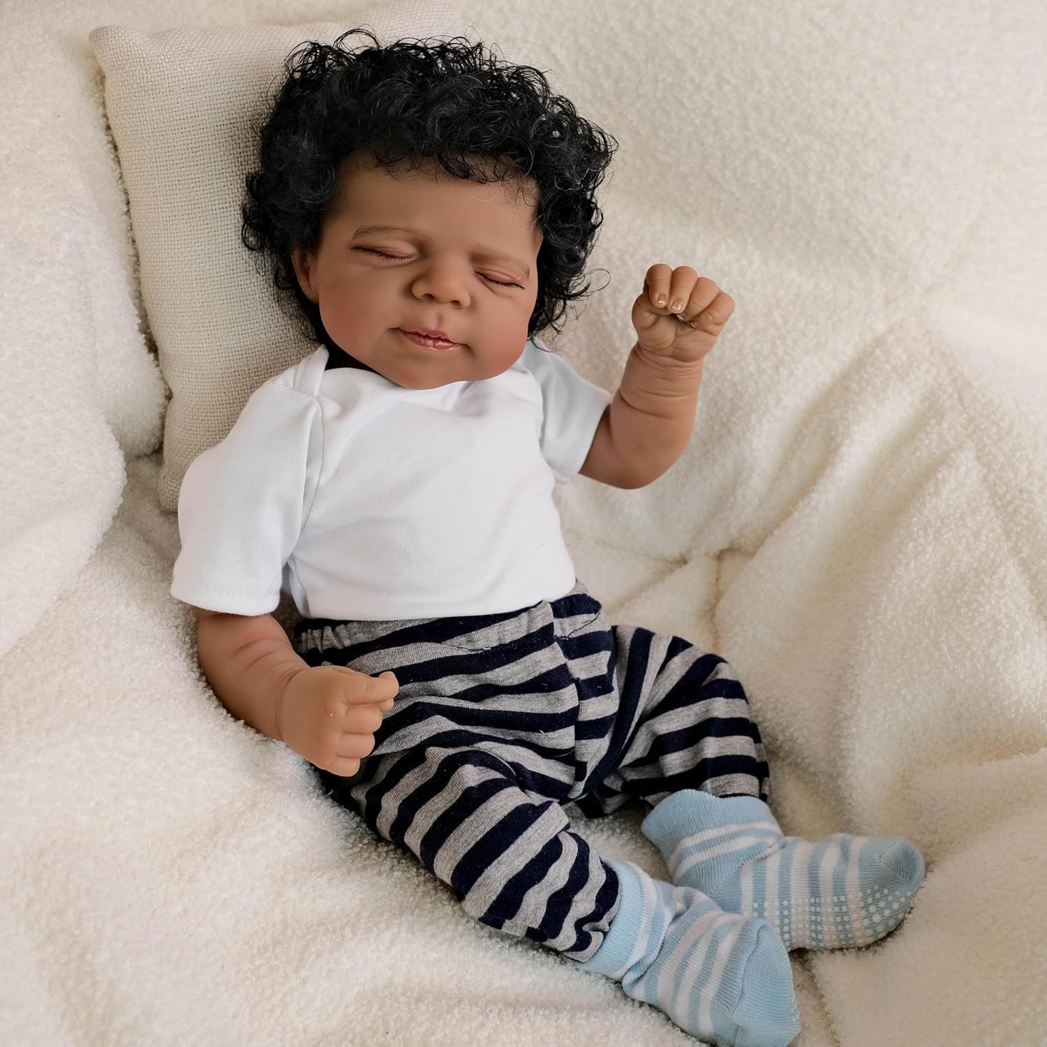 RXDOLL 18 Inch African American Reborn Baby Doll