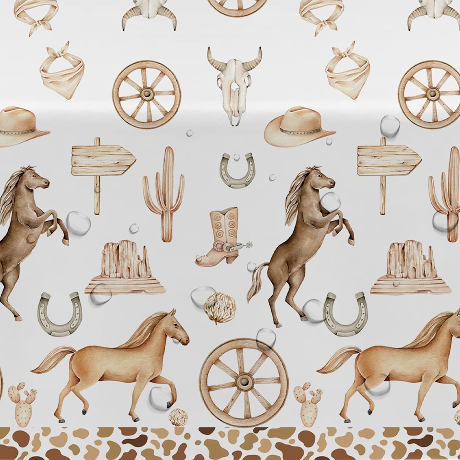 Western Cowboy Party Decorations Tablecloth 3 Pack