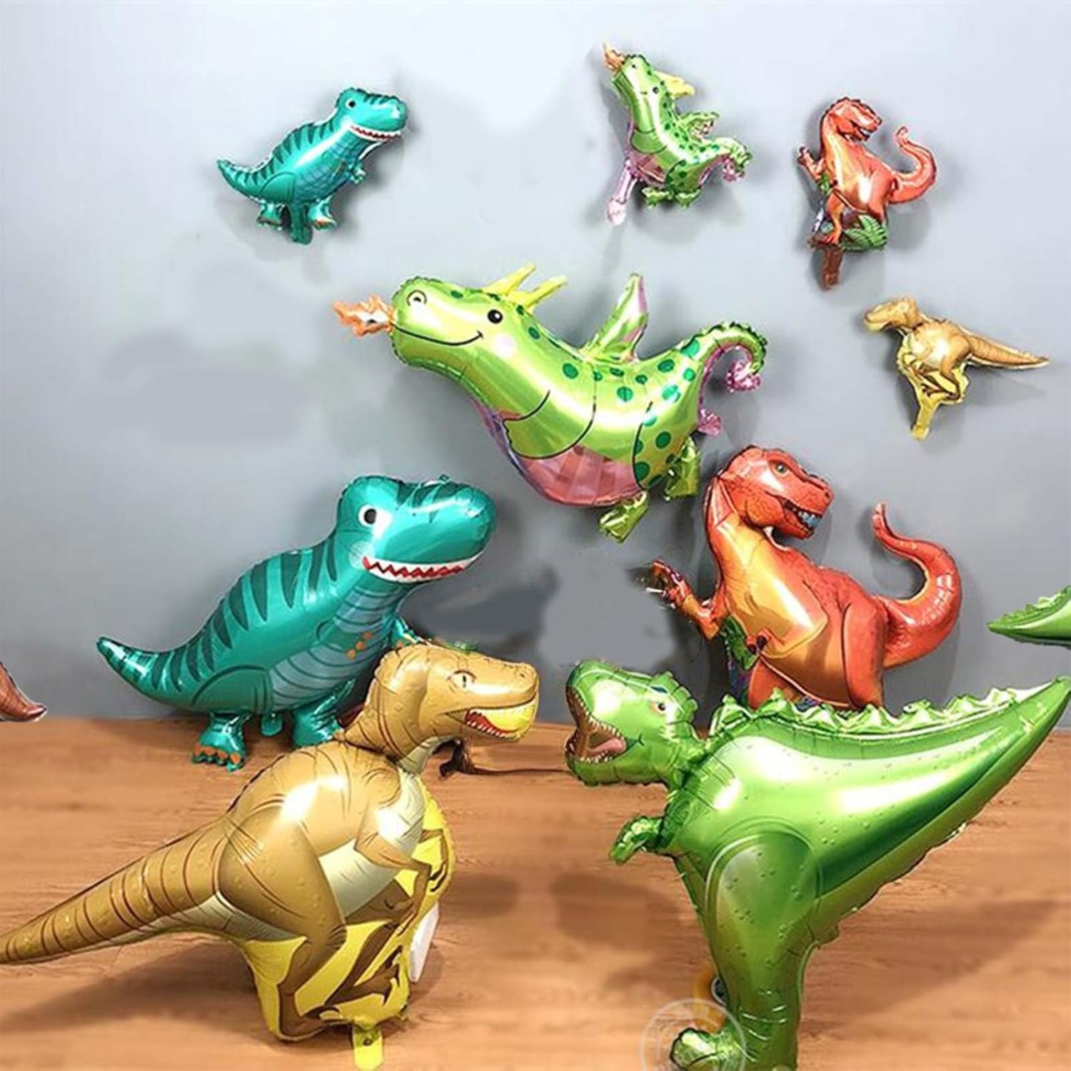 Dinosaur Foil Balloons Set 7 Pieces for Kids Party