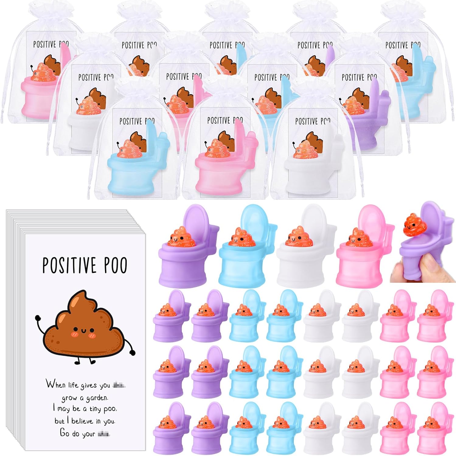 HyDren 24 Piece Funny Poo Stress Relief Toy Set