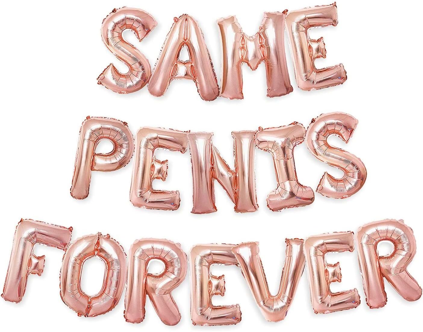 PartyForever Bachelorette Balloons Rose Gold 16 Letters Set