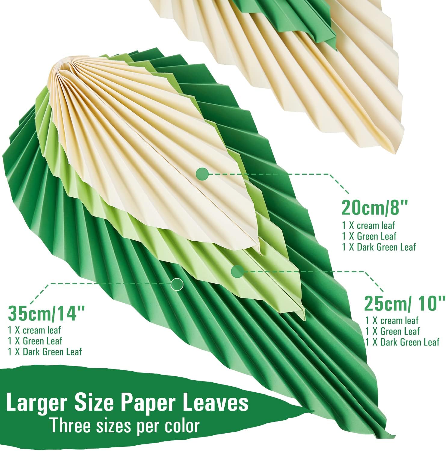 Hanging Paper Fans Leaf Set for Spring Decorations