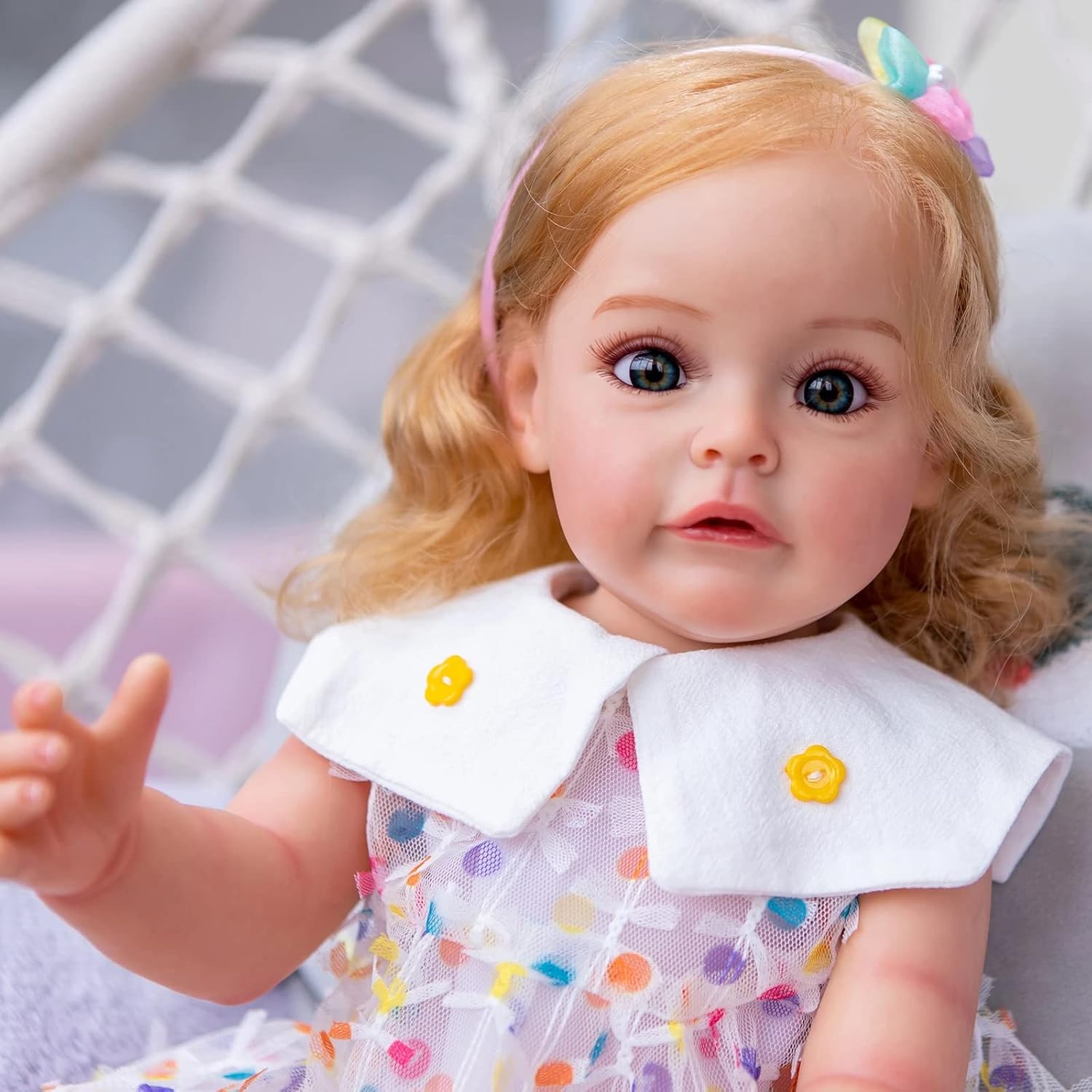 Toddler Reborn Baby Girl Doll 22 Inch Realistic Soft Silicone