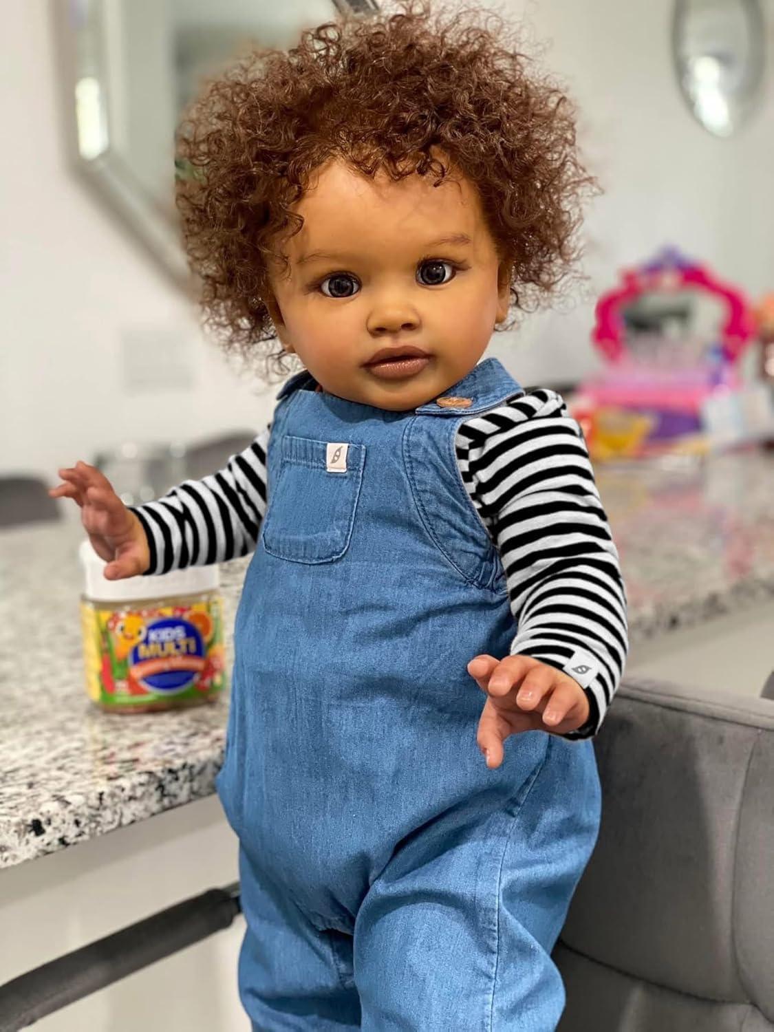 RXDOLL Reborn Baby Doll Black Boy 26 Inch Realistic